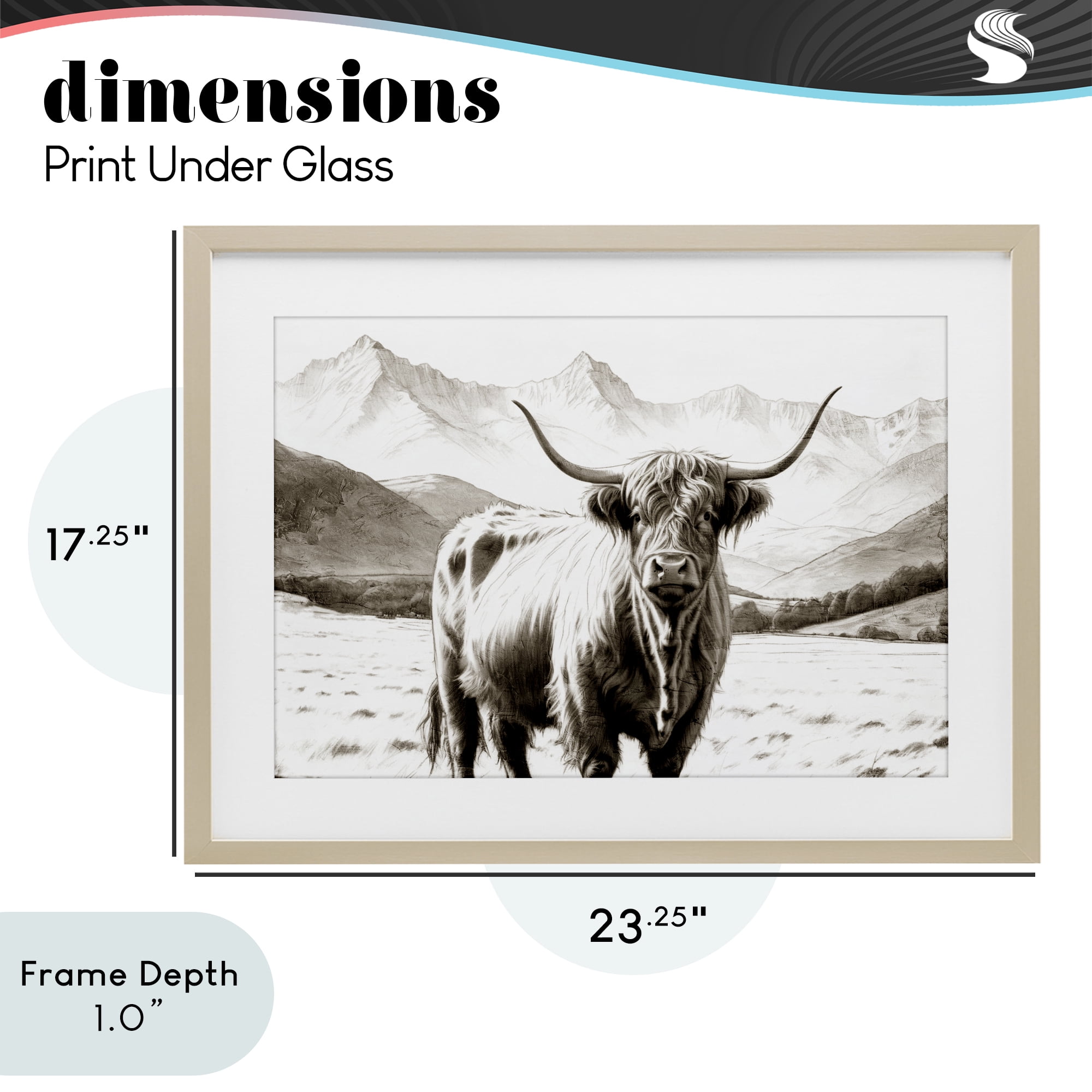 Stupell Industries Highland Sepia Sketch Birch Framed Print Under Glass, design by Kim Allen