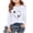 White, variant on Rvasteizo Girls Shirts Base Layer Fall Winter Crewneck Long Sleeve Pullover Print 2-15Y,3 T