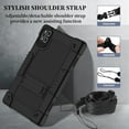 thumbnail image 4 of Hoibon For Digiland DL 1050 / Digiland S10 Tablet 10.1 inch MEIZE D115 KADYBE D115 Case&Shoulder Strap Kickstand Cover for ANTEMPER D106/TOOTON K110 K118/Relndoo YOBANSE T618 10.1" Tablet (Black), 4 of 6