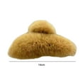 thumbnail image 6 of Hair Claw Furry Soft Solid Color Korean Style Fluffy Headdress Rabbit Fur Elastic Lady Hairpin Gift, 6 of 8