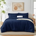 thumbnail image 3 of Juego de edredón CozyLux Queen Navy de 7 piezas para cama en bolsa, 3 of 5