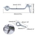 thumbnail image 2 of Unique Bargains 2.5' Cabin Hooks Eye Latch Privacy Hook w Screws for Window Slide Door 10pcs, 2 of 7
