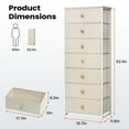 thumbnail image 3 of Pellebant 7 Drawers Vertical Dresser Storage Tower Chest, Beige, 3 of 9