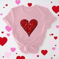 thumbnail image 1 of Cadeaux de la Saint-Valentin T-shirt Décontracté à Manches Courtes et Col Rond pour Femmes avec Imprimé Arbre de Noël, 1 of 6