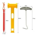 thumbnail image 6 of 10Pcs Durable Tent Nail Set - 18cm Triangular Design for Secure Ground Pegging, 6 of 8