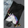 thumbnail image 3 of Unicorn With Hearts T-Shirt Women -Image by Shutterstock, Female x-Large, 3 of 4