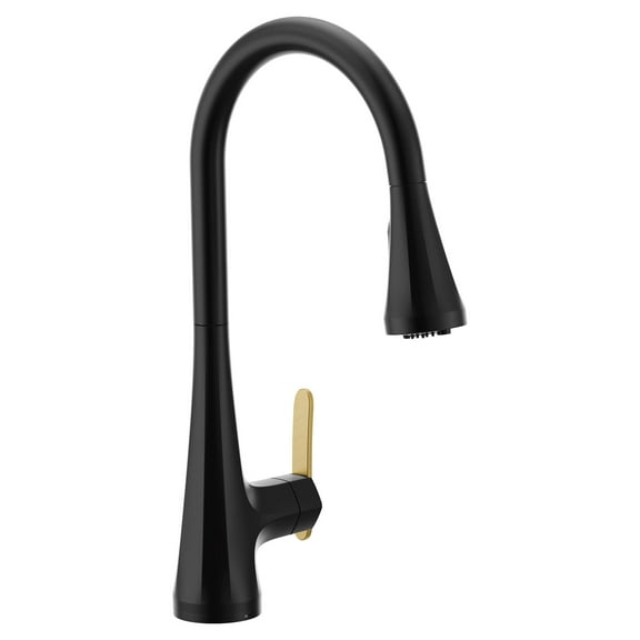 Moen Fs7235 Sinema 1.5 GPM Single Hole Pull Down Kitchen Faucet - Black