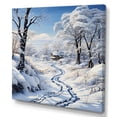 thumbnail image 2 of Designart "Solitude Amidst Winter s Snow VII" Landscapes Canvas Print, 2 of 5