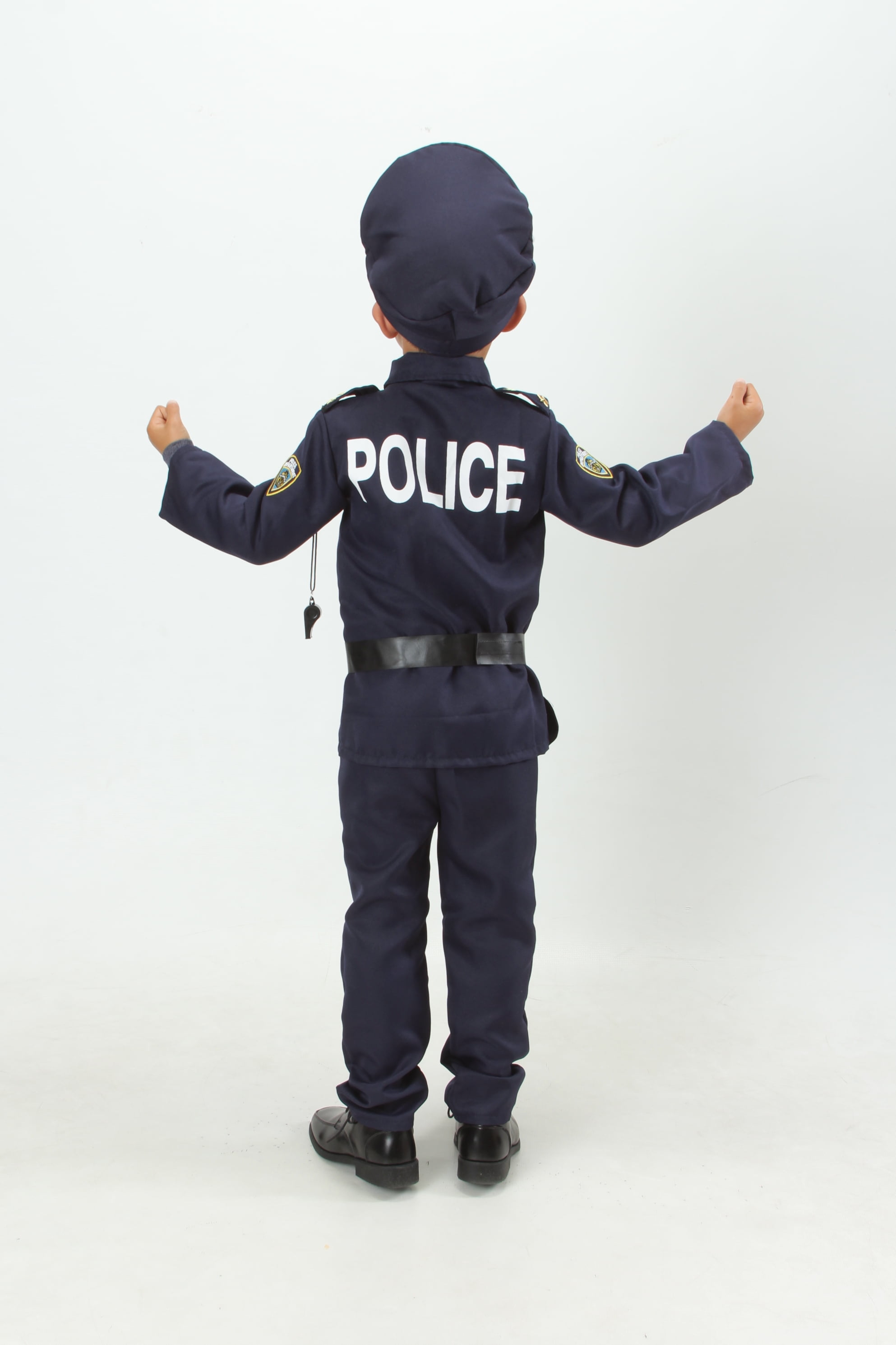 Police Officer Costume Set for Kids Light up Badge on Shoulder Size 6 7 8 (M 6-8)
