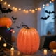thumbnail image 4 of Decoración de calabaza de Halloween | Adorno artificial de frutas y verduras | Atrezzo de plástico naranja, decoración de escritorio y ventanas | Duradero, fácil de limpiar, de varios tamaños, 4 of 6