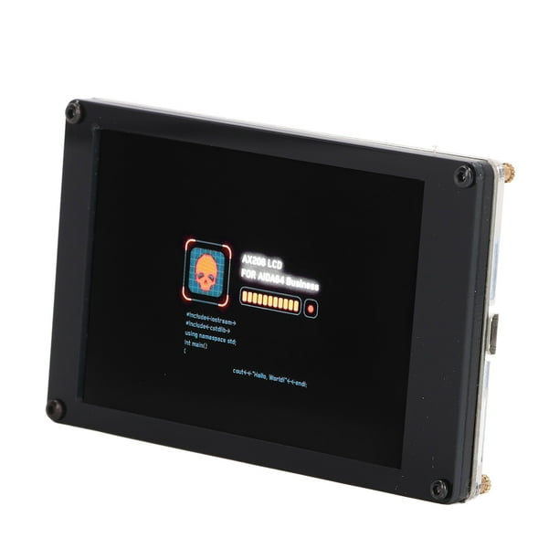 Pantalla de Monitor IPS de 3.5in, Mini LCD Maestra una Conexión USB Con Soporte para Productos Electrónicos de Bricolaje