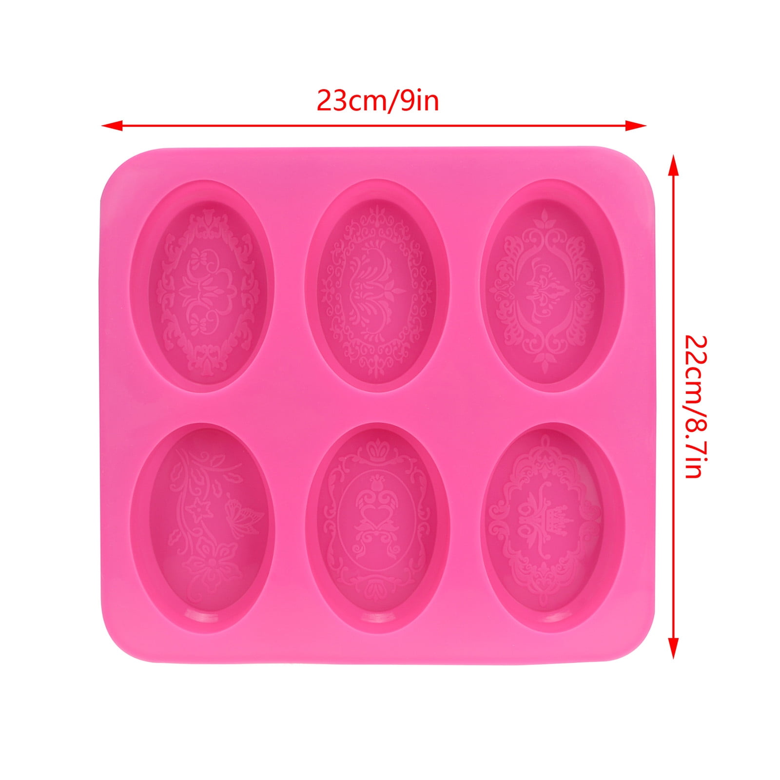 Kiplyki Wholesale Six Consecutive Oval Soap Molds, New Silicone Soap Molds,  Lace Pattern Molds 