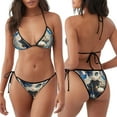 thumbnail image 3 of Fotbe Exotic Blue Cat Traje de Baño para Mujer de Dos Piezas – Bikini Sexy de Tirantes Tipo Halter con Diseño Triangular, 3 of 6
