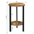 thumbnail image 5 of Graystone 24-inch Two-Tier Plant Stand in Nutmeg Wood Finish, 5 of 7