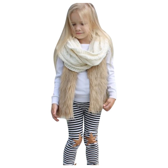 NOKIO Toddler Baby Girl Faux Fur Vest Coat Kids Faux Fur Vest for Toddler Girl Winter Fleece Coat Outwear Thick Warm Waistcoat Outerwear Cardigan Tops Winter Stylish Thick Warm Waistcoat 1-6 Years