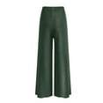 thumbnail image 5 of Lroveb Wide Leg Pants for Women, High Waisted Lounge Pants Womens, Womens Rib Knit Pants Elastic Casual Flowy Sweater Green, 5 of 5