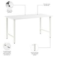 thumbnail image 6 of Bush Business Furniture Hustle 60W x 30D Computer Desk with Metal Legs in White, 6 of 9