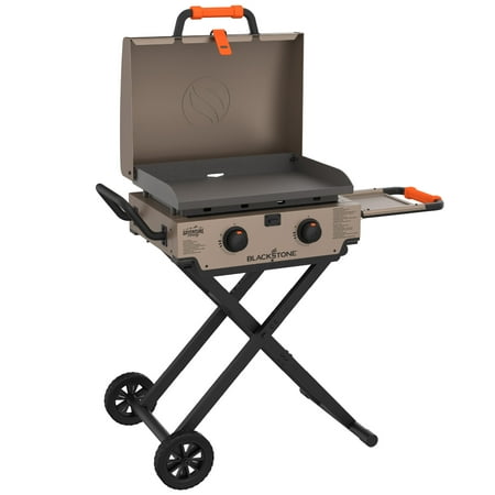Blackstone Adventure Ready 2-Burner 22" Propane Omnivore Griddle with Flexfold Legs in Outback Tan