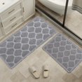 thumbnail image 1 of Juego de alfombras de baño WondrG Grey, 46 x 76 cm y 61 x 122 cm, antideslizantes, 1 of 5