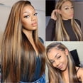 thumbnail image 2 of P4/27 Highlight 13x4 Lace Front Wig Brazilian Straight Human Hair Wig for Women Ombre Lace Frontal Wig Pre Plucked With Baby Hair 16 inch, 2 of 6
