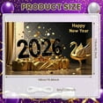 thumbnail image 2 of Gold Theme 2026 New Year Banner Golden Balloons Happy New Year Display Firework Design Star Patterns 2026 Celebration Background for New Year Party 2026 Celebration Indoor Decoration, 2 of 3