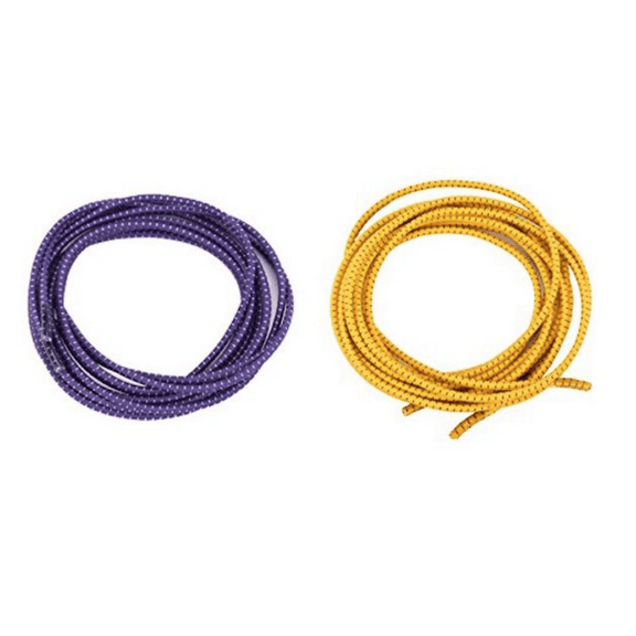 Elastic No Tie Shoelaces - 39" Stretchy 2-Pack Lace Set (Purple & Orange)