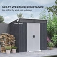 thumbnail image 2 of Garden Shed, Charcoal Grey, Galvanised Steel, Sliding Lockable Doors, Ventilation & Clear Windows, 2 of 7