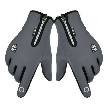 

Leking TouchScreen Winter Gloves | Zipper Winter Glove TouchScreen Glove | Cold Weather Warm Gloves Freezer Work Gloves Soft Flannel Lining Anti-Slip Silicone Gel Suit for Running Driving