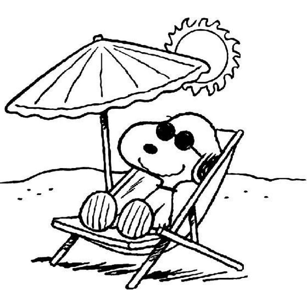 Snoopy Dog Summer Beach Peanuts Cartoon Character Decors Wall Sticker Art Design Decal For Girls Boys Kids Room Bedroom Nursery Kindergarten Home Decor Stickers Wall Art Vinyl Decoration 18x Inch Walmart Com