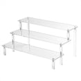 thumbnail image 1 of Acrylic Lifting Display Stand 3-Layer Perfume Tissue Display Stand Character Model Display Stand Dessert Rack,1 * Elevation display rack,Transparent, 1 of 6