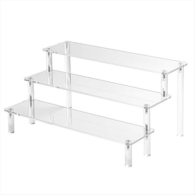 Acrylic Lifting Display Stand 3-Layer Perfume Tissue Display Stand Character Model Display Stand Dessert Rack,1 * Elevation display rack,Transparent