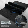 thumbnail image 5 of Gaming Mouse Pad, Keyboard Mouse Pad 31.5x15.7 inch XXL Large Computer Laptop Cool Desk Mat with Non-Slip Rubber Base and Stitched Edge for Home Office Work, Technology Blue Hexagon, 5 of 6