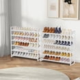 thumbnail image 4 of NEYCIL Large Shoe Rack 12 Tier Shoe Organizer, Heavy Duty Metal 6-Tier Stackable Shoe Storage Vertical Shoe Rack for Closet Front Door Entrance, Up to 75 Pairs, 44.8" W x 11.4" D x 85.1" H, White, 4 of 7
