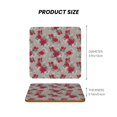 thumbnail image 5 of Xecao Rose Flowers for MDF Cork Coaster 4 Pcs,Drink Coasters,Suit for House Warming Gifts New Home ,Coffee Table Decor-Square, 5 of 7