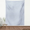 thumbnail image 4 of Abstract Fabric by the Yard, Butterflies Silhouettes Along Monochrome Stars Pattern of Stripes, Decorative Upholstery Fabric for Sofas and Home Accents, Dark Ceil Blue and White by Ambesonne, 4 of 5
