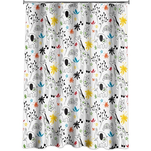 Allure Zoological Shower Curtain Walmart Com
