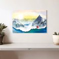 thumbnail image 2 of Elephant Stock Blazing Tree And Abstract Mountain Wall Art - Horizontal Canvas Wall Art - Living Room Wall Decor - Abstract Canvas - Beige And Yellow Decor - 12" x 8", 2 of 8