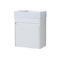 thumbnail image 4 of Topcobe Bathroom Vanity Set, Wall Mounted Cabinet with Top for Bathroom, 18x10 in, White Straight Grain, 4 of 8