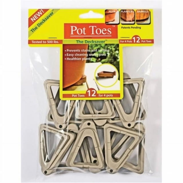 The Plant Stand PSNPT12LGHT Plant Stand Pot Toes Light Gray 12PK Bag