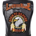thumbnail image 1 of Chaleco De Moda Para Hombre De Cuero PU Con Diseño De Bordado De Águila Para Motociclista, 1 of 4