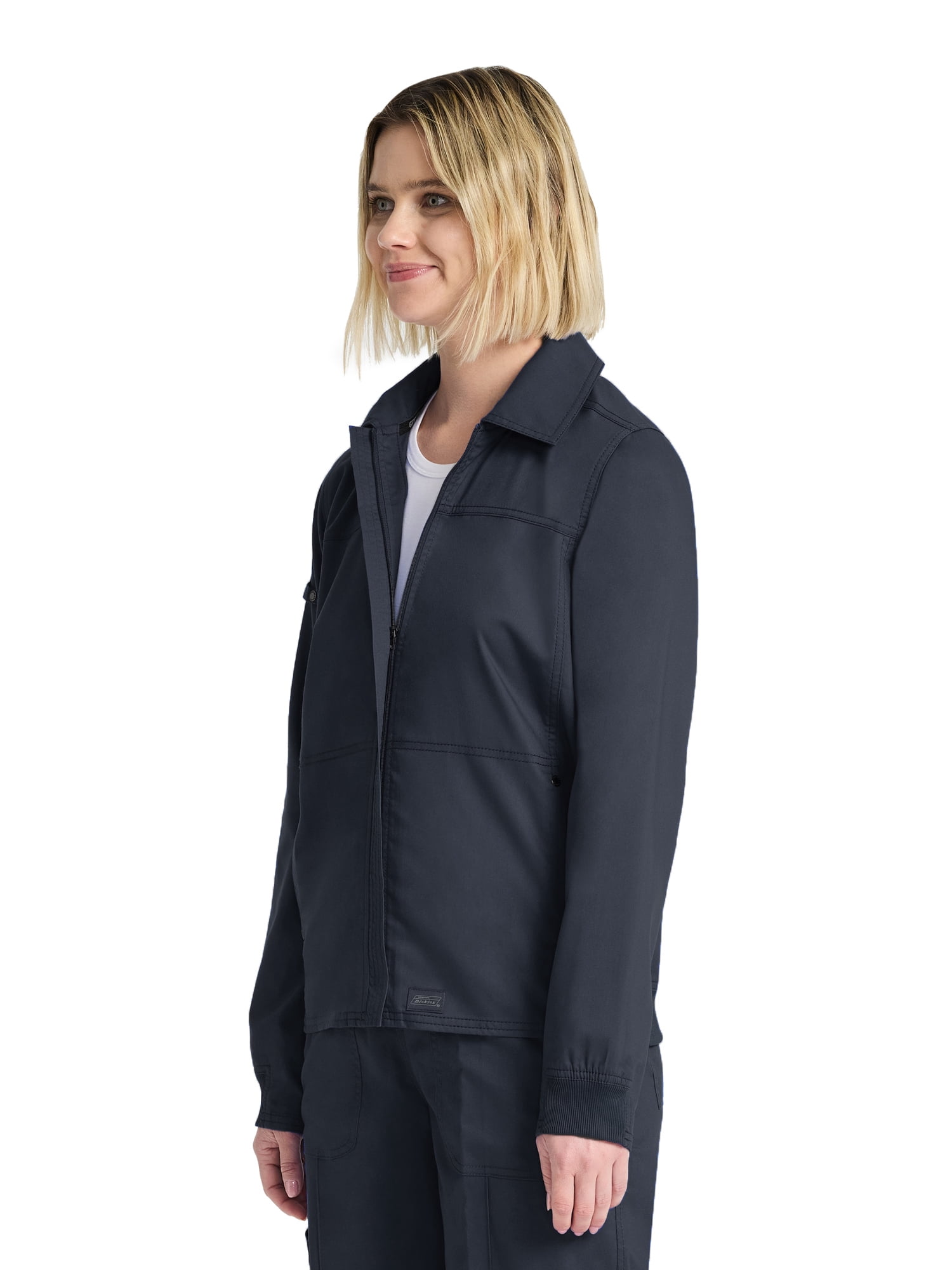 Genuine Dickies Women's Collared Zip Scrub Jacket