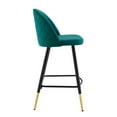 thumbnail image 4 of Modway Cordial Fabric Counter Stools - Set of 2 in Teal, 4 of 10