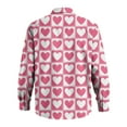 thumbnail image 5 of Fgvctg Mens Valentine's Day Shirts Long Sleeve V Neck Button Down Shirt Romantic Collared Blouse Date Day Love Heart Print Oversized Business Casual Outfits Light pink 3XL, 5 of 5