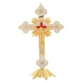 thumbnail image 1 of Estatuilla de crucifijo Crucifijo de pie Cruces santas católicas Crucifijo con soporte Crucifijo de Jesús para decoración del hogar Altar ,, 1 of 8