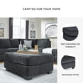 thumbnail image 4 of Signature Design by Ashley Contemporary Altari Oversized Accent Ottoman Chenille Slate, 4 of 8