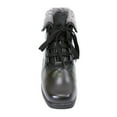 thumbnail image 2 of PEERAGE Hazel Women Extra Wide Width Lace Up Leather Bootie BLACK 12, 2 of 7