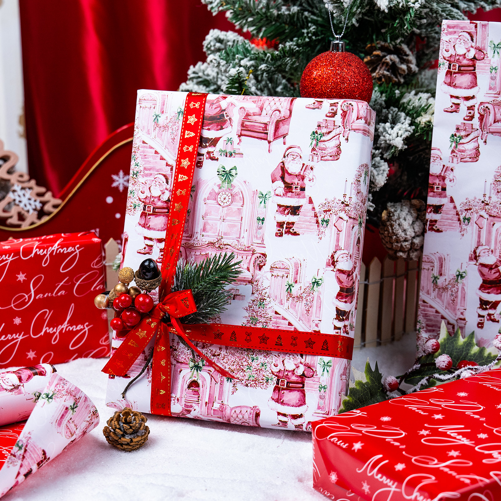 Homeral Christmas Wrapping Paper Roll - Santa Design photo 3