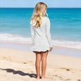 thumbnail image 6 of Posijego Girls Swim Cover-Up Kids Girls Long Sleeve Half Zipper Hoodie Swimsuit Cover-Up Little Girls Swimwear, 6 of 9