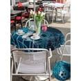 thumbnail image 5 of Outdoor Tablecloth with Umbrella Hole for Patio/Picnic/Party/Camping, Soccer Ball Waterproof Table Cloth Round Cover Washable, Splashing Water Sports Refreshing (Dia 60"), 5 of 9