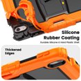 thumbnail image 6 of for iPad Air 11 inch (2026 M4/2025 M3/2024 M2) Case, 3in1 Heavy Duty Shockproof Tablet Case with Stand, Shoulder Strap, Orange, 6 of 7
